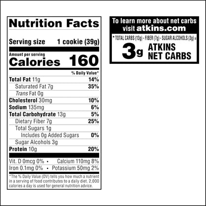 Atkins Chocolate Chip Cookie – Fiber-Rich, Guilt-Free Treat for Daily Wellness and Balanced Nutrition