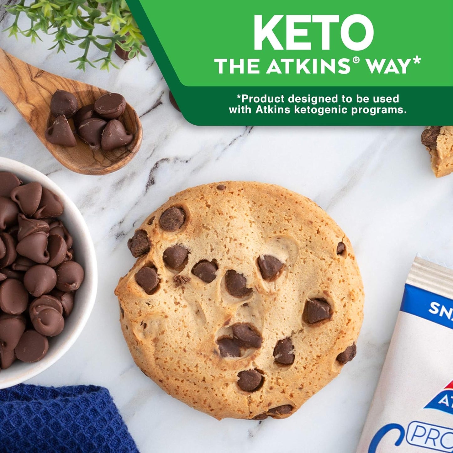 Atkins Chocolate Chip Cookie – Fiber-Rich, Guilt-Free Treat for Daily Wellness and Balanced Nutrition