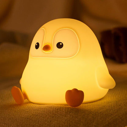 ATSUI Novelty Penguin Lamp – Unique Gift for Mom and Kids, Touch-Controlled Silicone Night Light with 16-Hour Battery