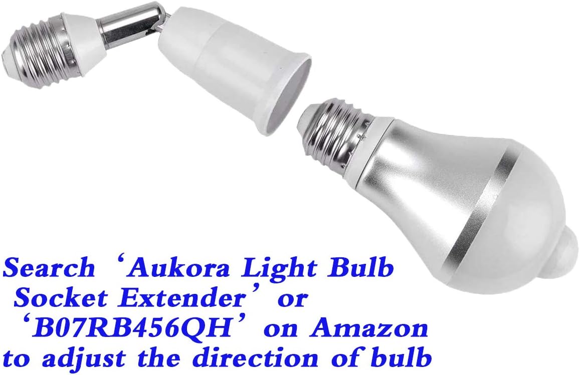 Aukora Motion Sensor Dusk to Dawn Bulbs – Cool White 6500K Hands-Free Safety Lighting for Garages, Basements and Entryways