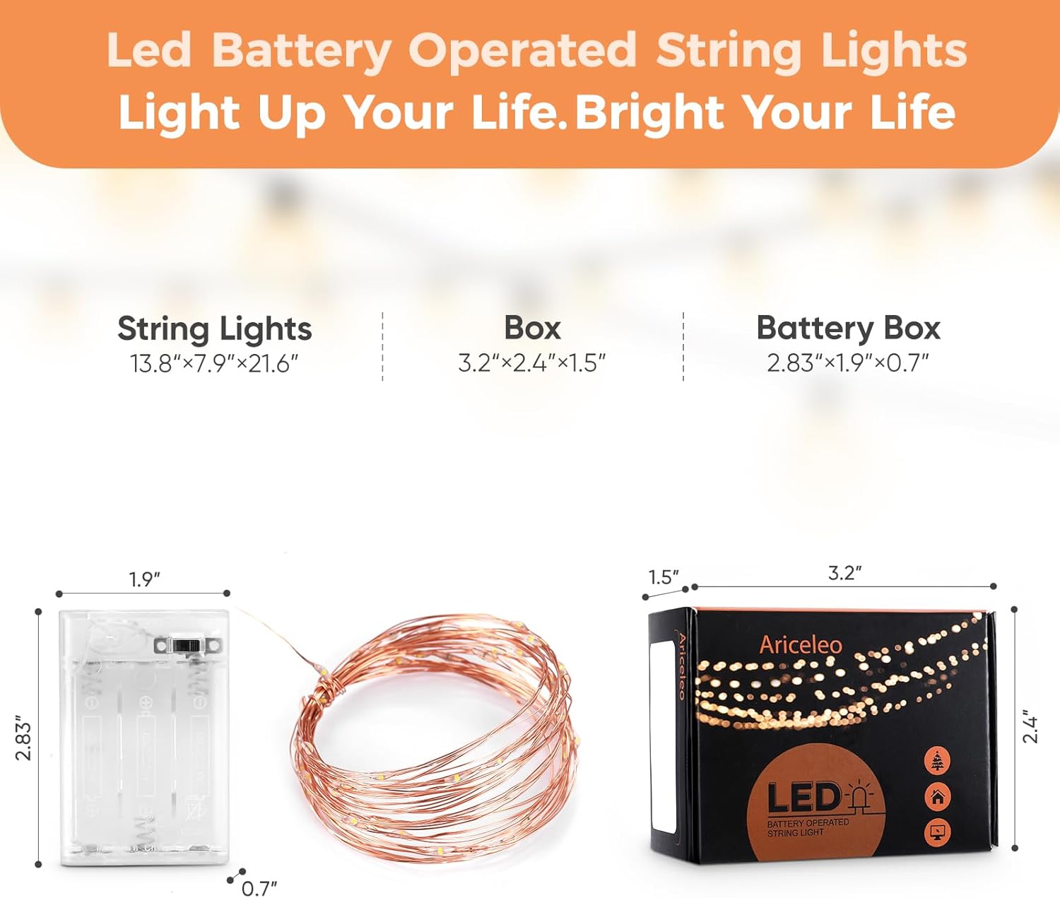 Aurora Glow Fairy Lights – Toddler Safe Bedroom Lighting, Flexible Copper Wire with 6-Hour Auto Shutoff