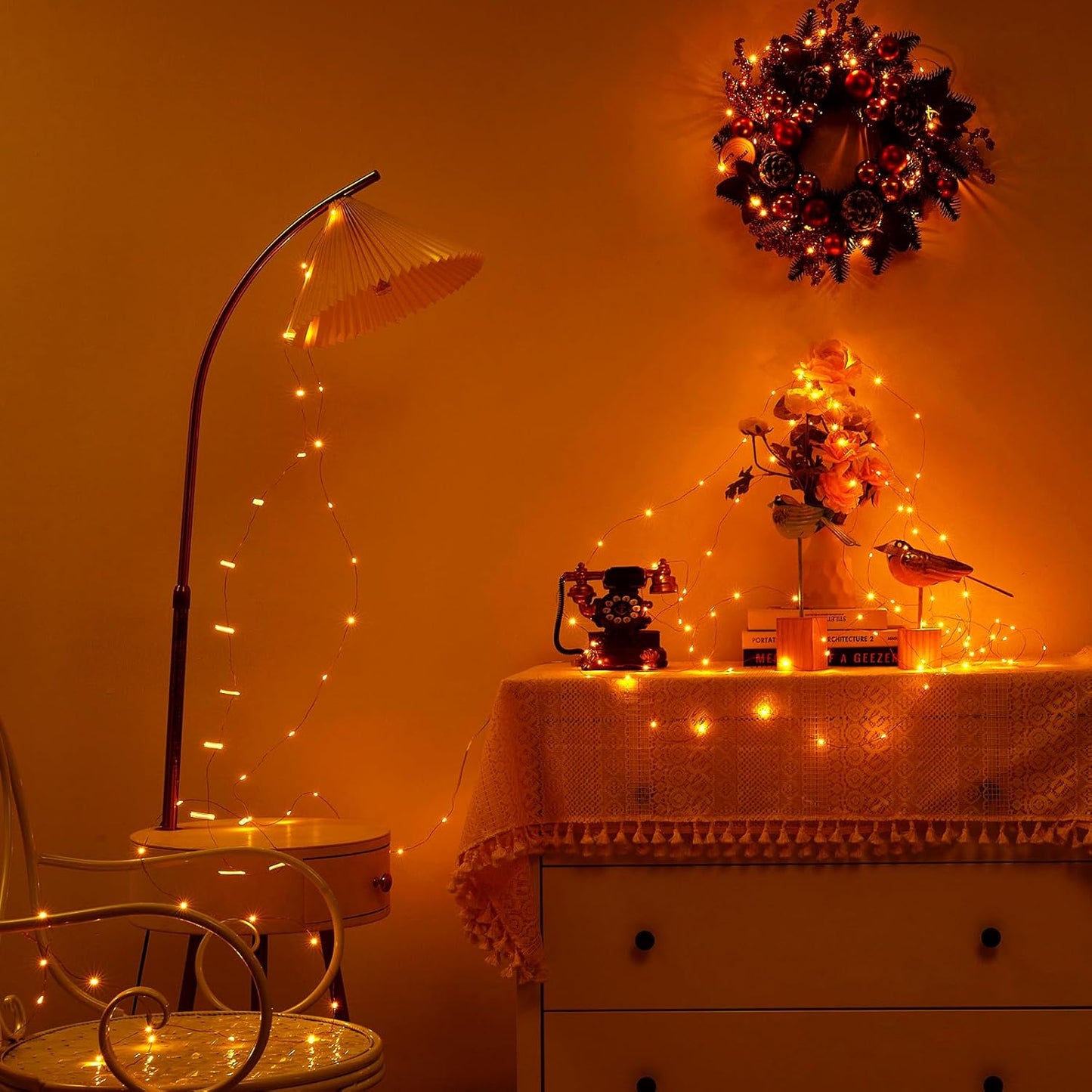 Aurora Glow Fairy Lights – Toddler Safe Bedroom Lighting, Flexible Copper Wire with 6-Hour Auto Shutoff