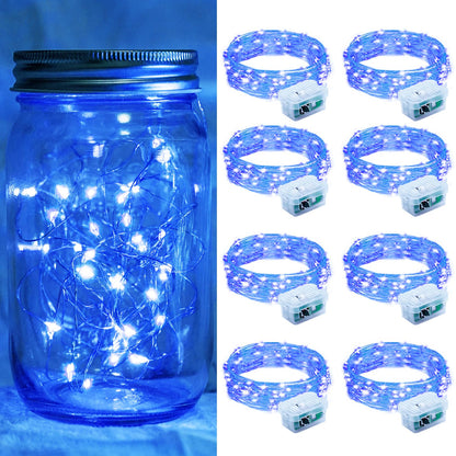 Aurora Glow Micro LED String Lights 3 Modes Battery Powered for Fireplace Mantel Display and Boho Home Styling
