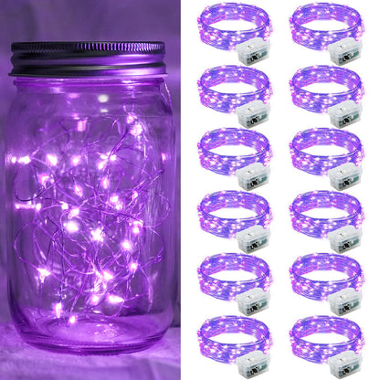 Aurora Glow Micro LED String Lights 3 Modes Battery Powered for Fireplace Mantel Display and Boho Home Styling