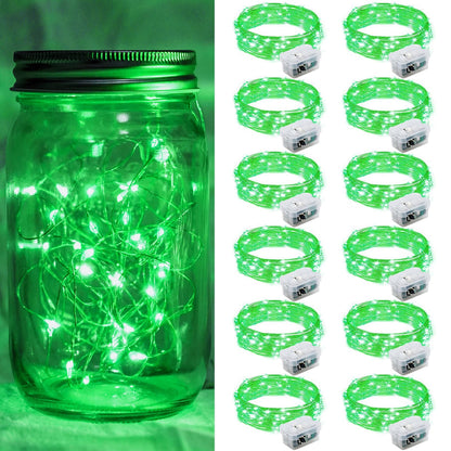 Aurora Glow Micro LED String Lights 3 Modes Battery Powered for Fireplace Mantel Display and Boho Home Styling