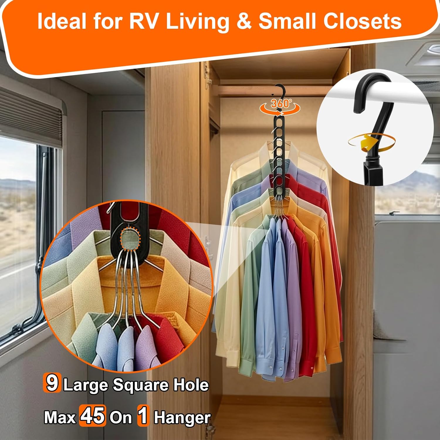 Aurora Living Magic Space Saving Hangers – Streamlined Small Apartment Closet Solution with Quiet, Intentional Design
