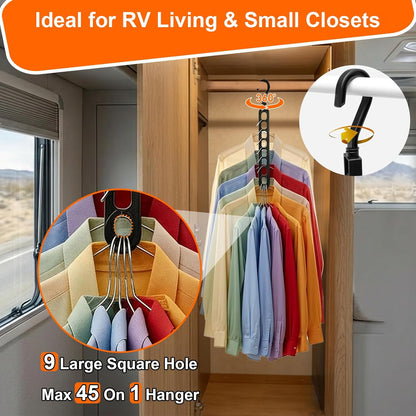Aurora Living Magic Space Saving Hangers – Streamlined Small Apartment Closet Solution with Quiet, Intentional Design