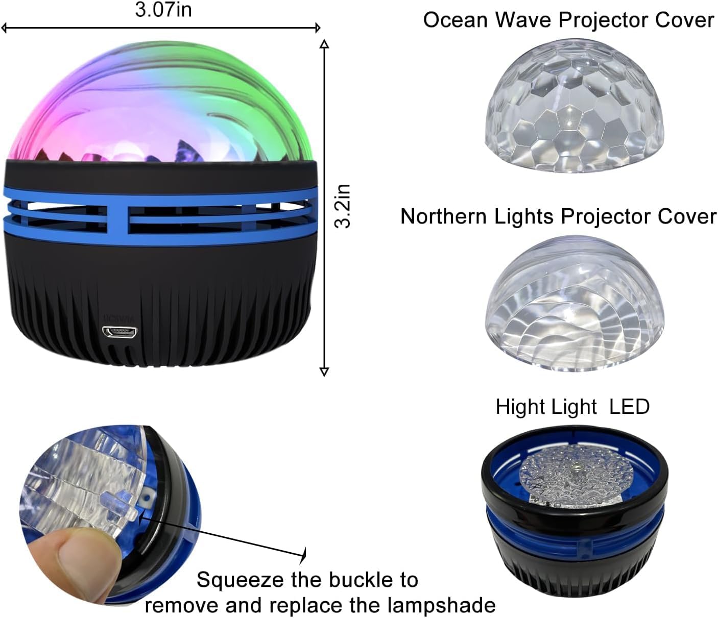 Aurora Signature Black Dome Projector – Artisan-Crafted Ambience Fixture for Luxury Home Theaters and Wine Cellars
