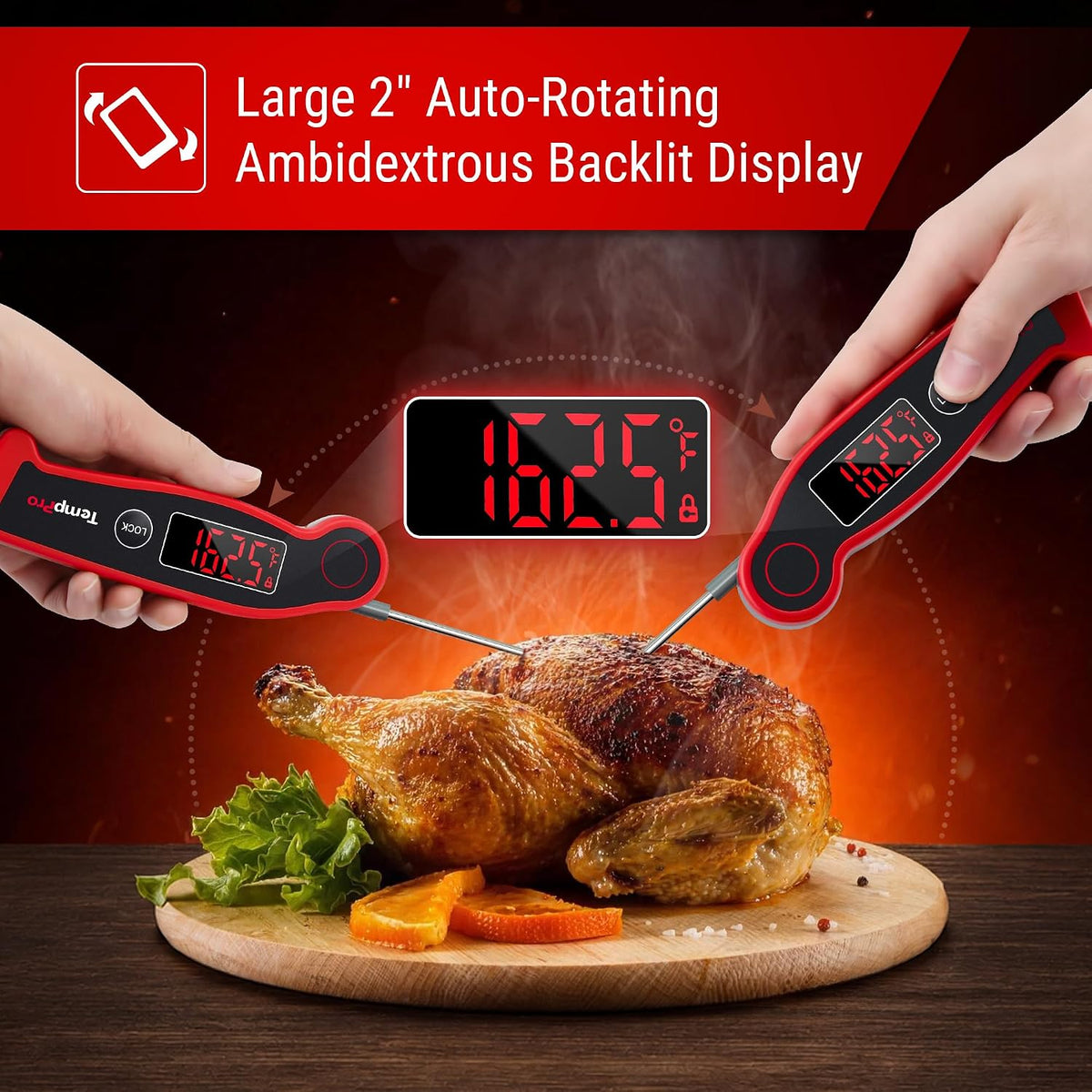 automatic activation when the probe opens, automatic shutdown when it closes, and sleep mode with wake-on-pickup operation