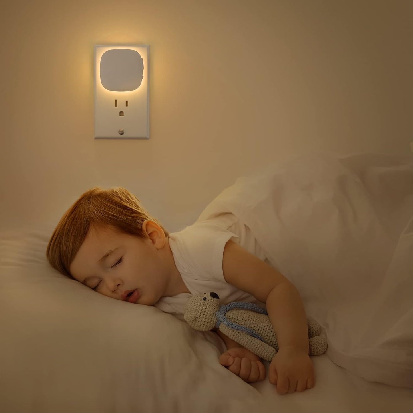 AUVON Dusk to Dawn Night Light – Glare Free Backlit Design for Nursery, Kids Bathroom and Sleep Training