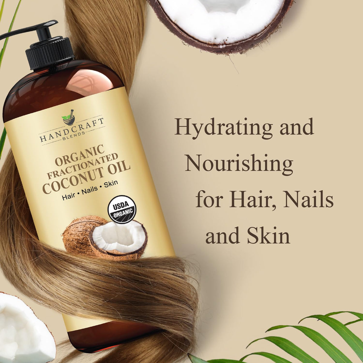 available across three oil types (coconut, jojoba, sweet almond) and three volumes (8, 16, 28 fl oz)
