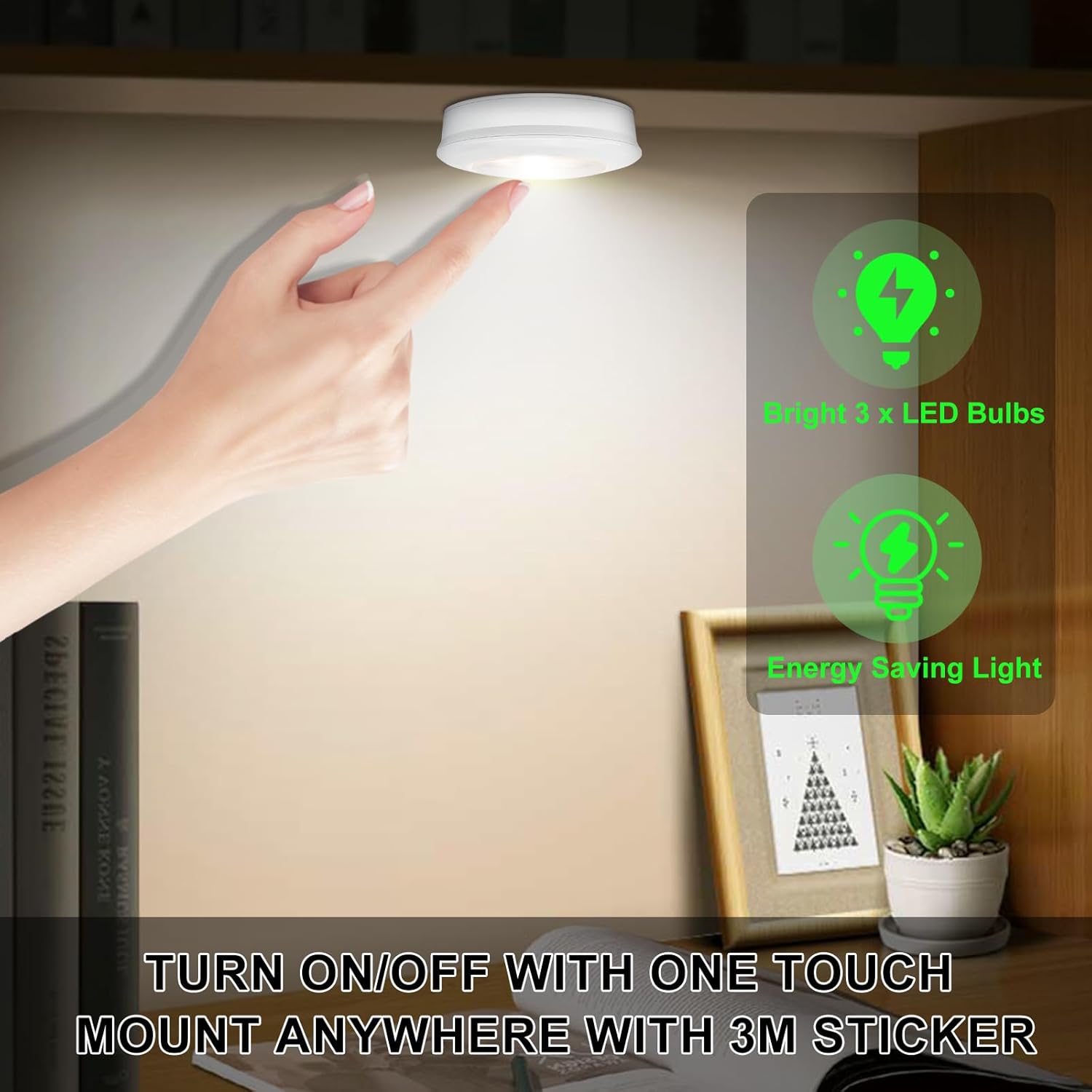 available in 1-pack, 3-pack, and 6-pack configurations with an optional motion-sensor variant