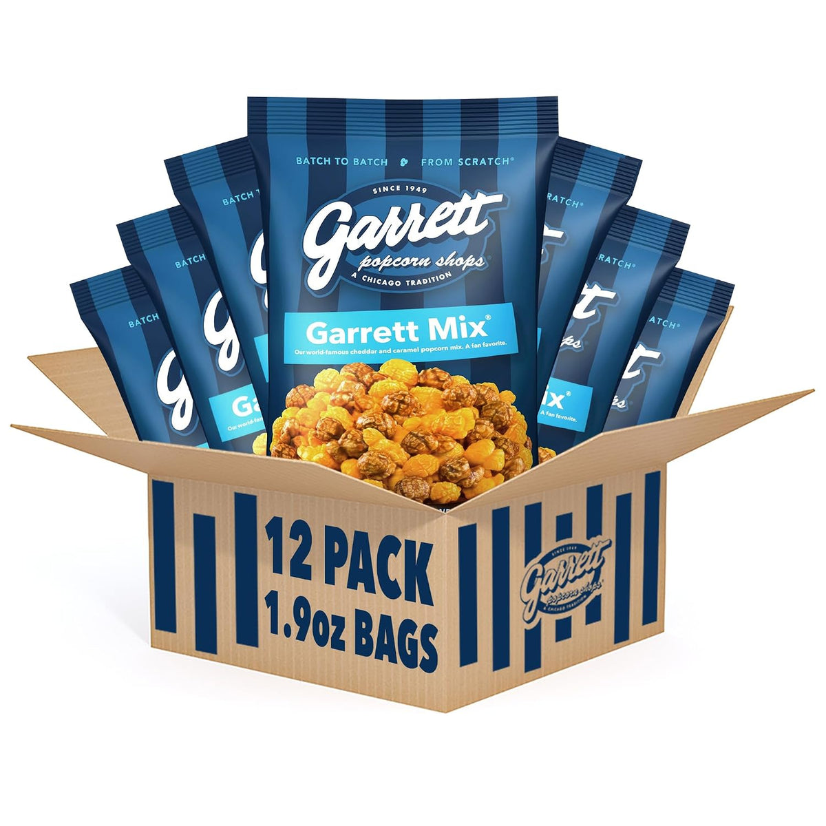 available in 12- and 24-bag multipacks, with each bag weighing 1.9 ounces