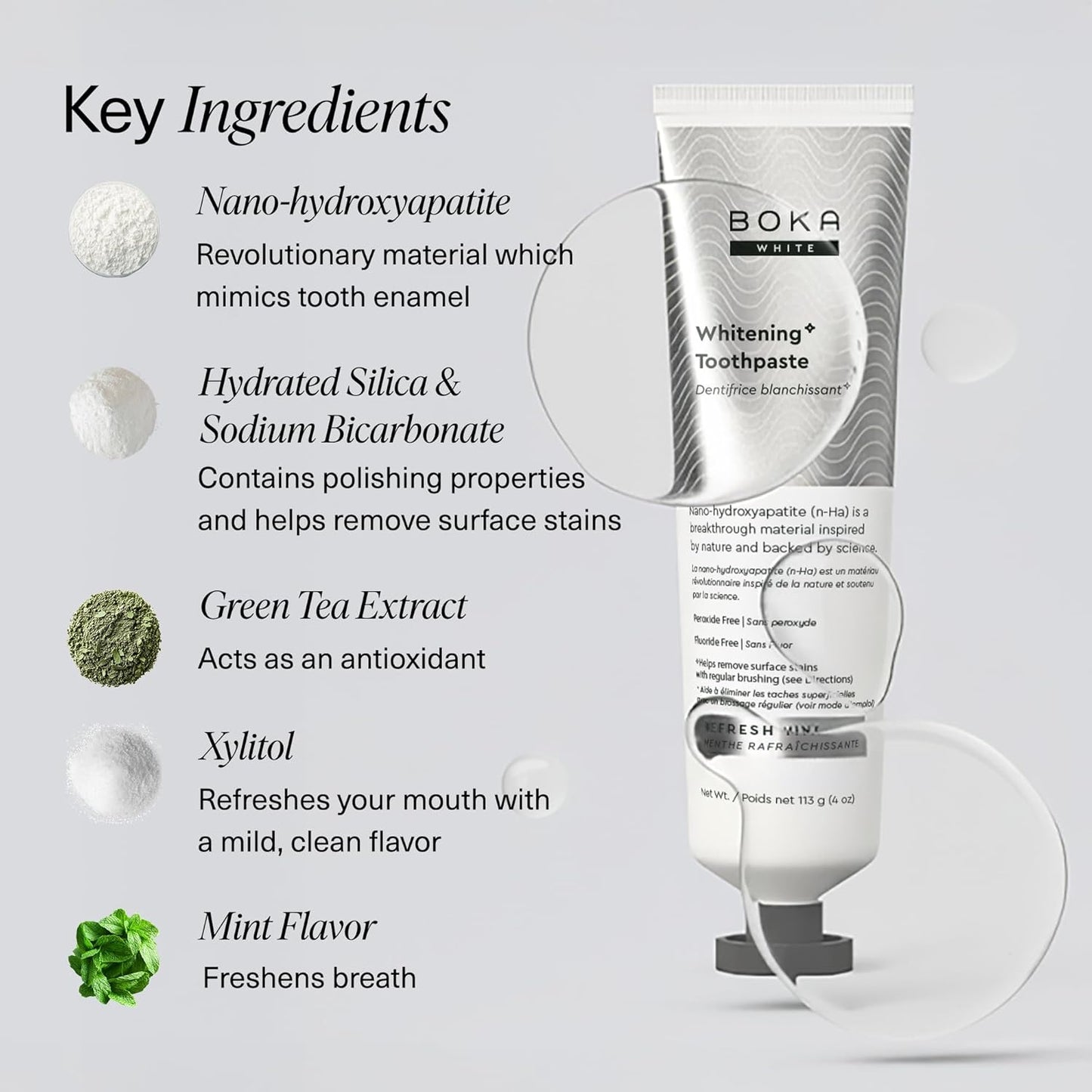 available in 4 flavors (ela mint, lemon lavender, cinnamint, whitening, cherry blossom) and pack sizes (single, 2-pack, 3-pack, 1.3oz, 3.4oz, 4oz)
