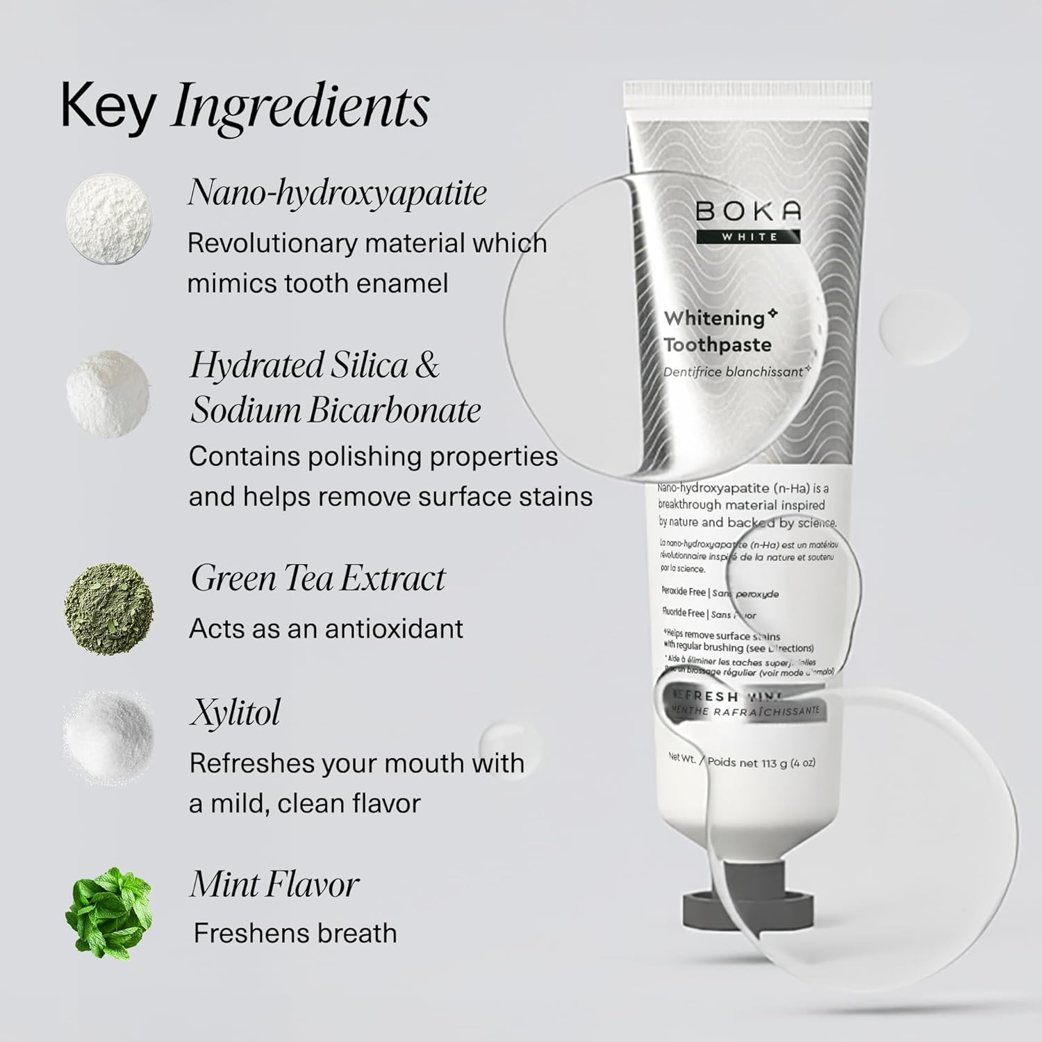 available in 4 flavors (ela mint, lemon lavender, cinnamint, whitening, cherry blossom) and pack sizes (single, 2-pack, 3-pack, 1.3oz, 3.4oz, 4oz)