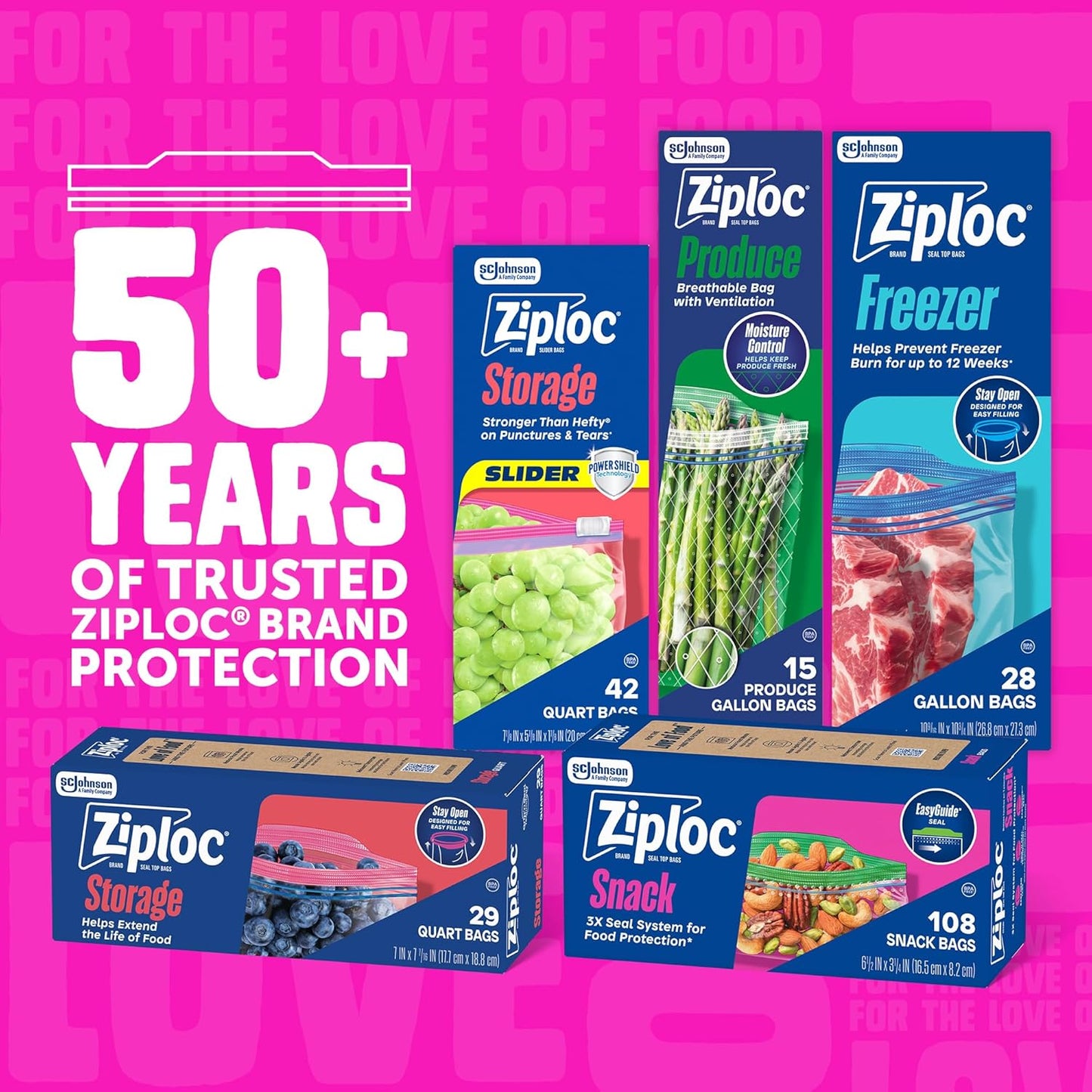 available in five count variants ranging from 29 to 720 bags per purchase