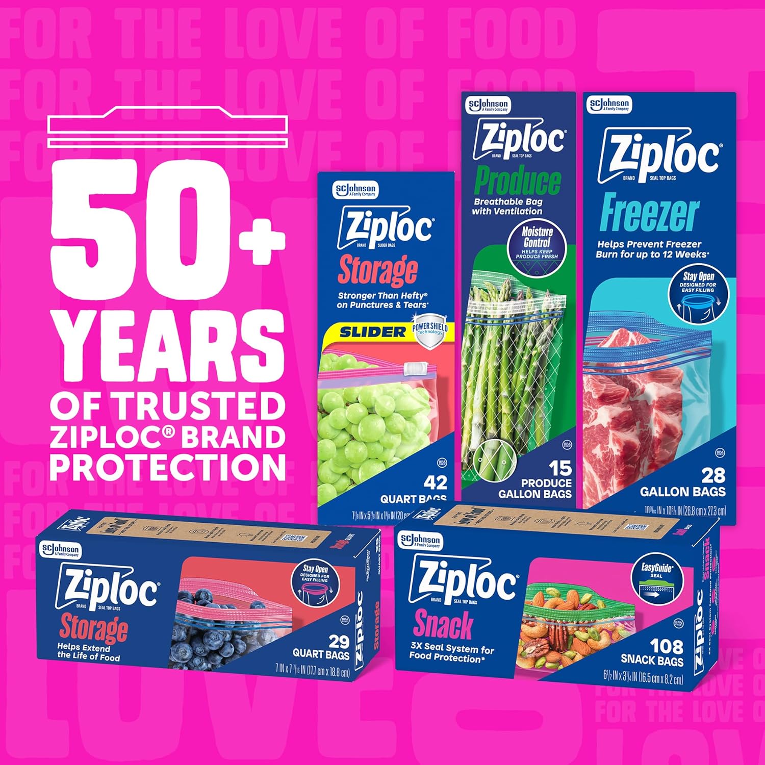 available in five count variants ranging from 29 to 720 bags per purchase