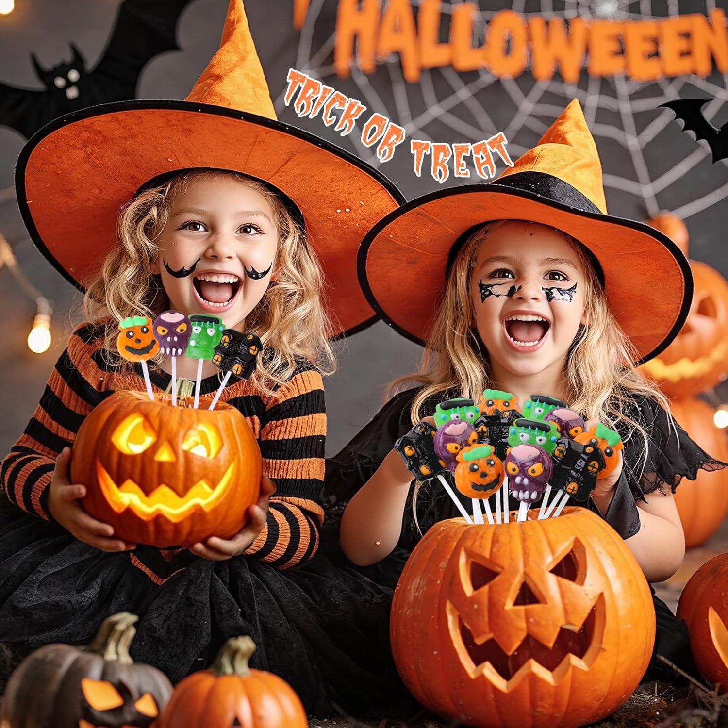 available in four themed variants: halloween-ⅰ, halloween-ⅱ, halloween-ⅲ, and christmas (all 24-count)