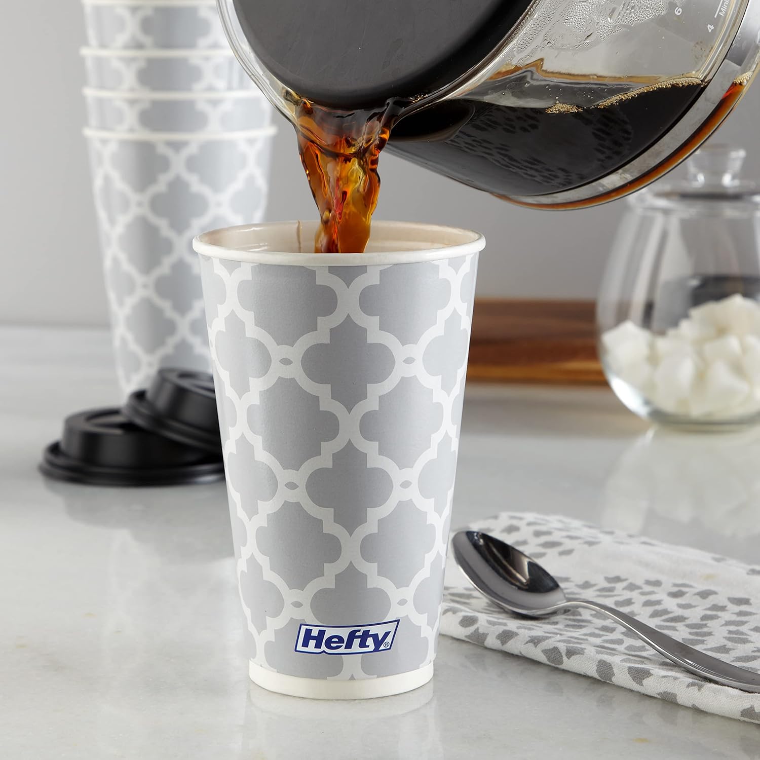 available in hot-cup 20-count and multi-purpose 4/8/12-count pack sizes
