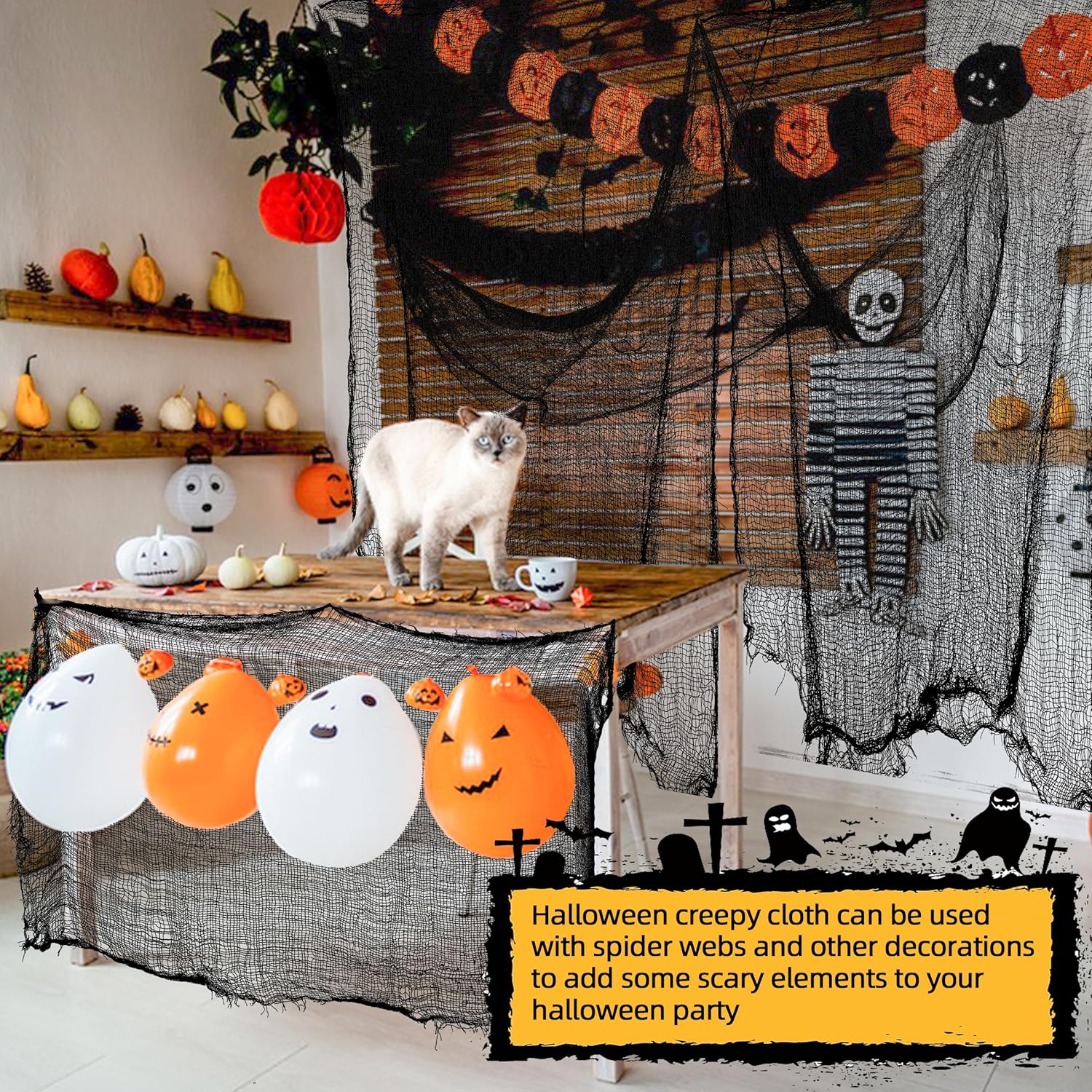 available in oversized 315 x 87 inch variants for large-scale yard and venue coverage