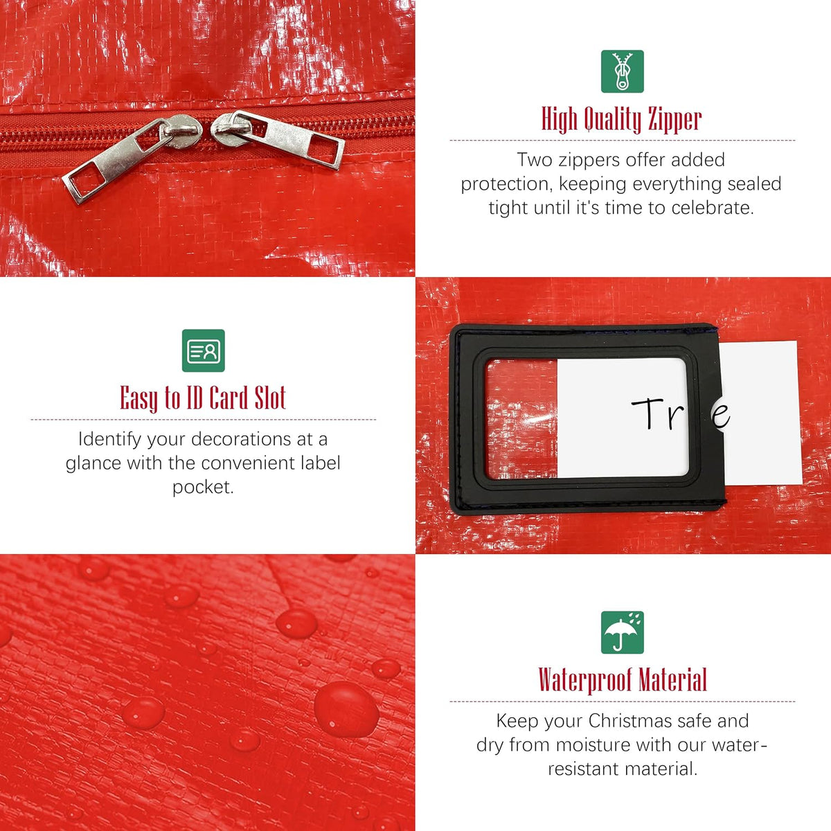 available in red, green, and black colorways in both 7.5 ft and 9 ft sizes