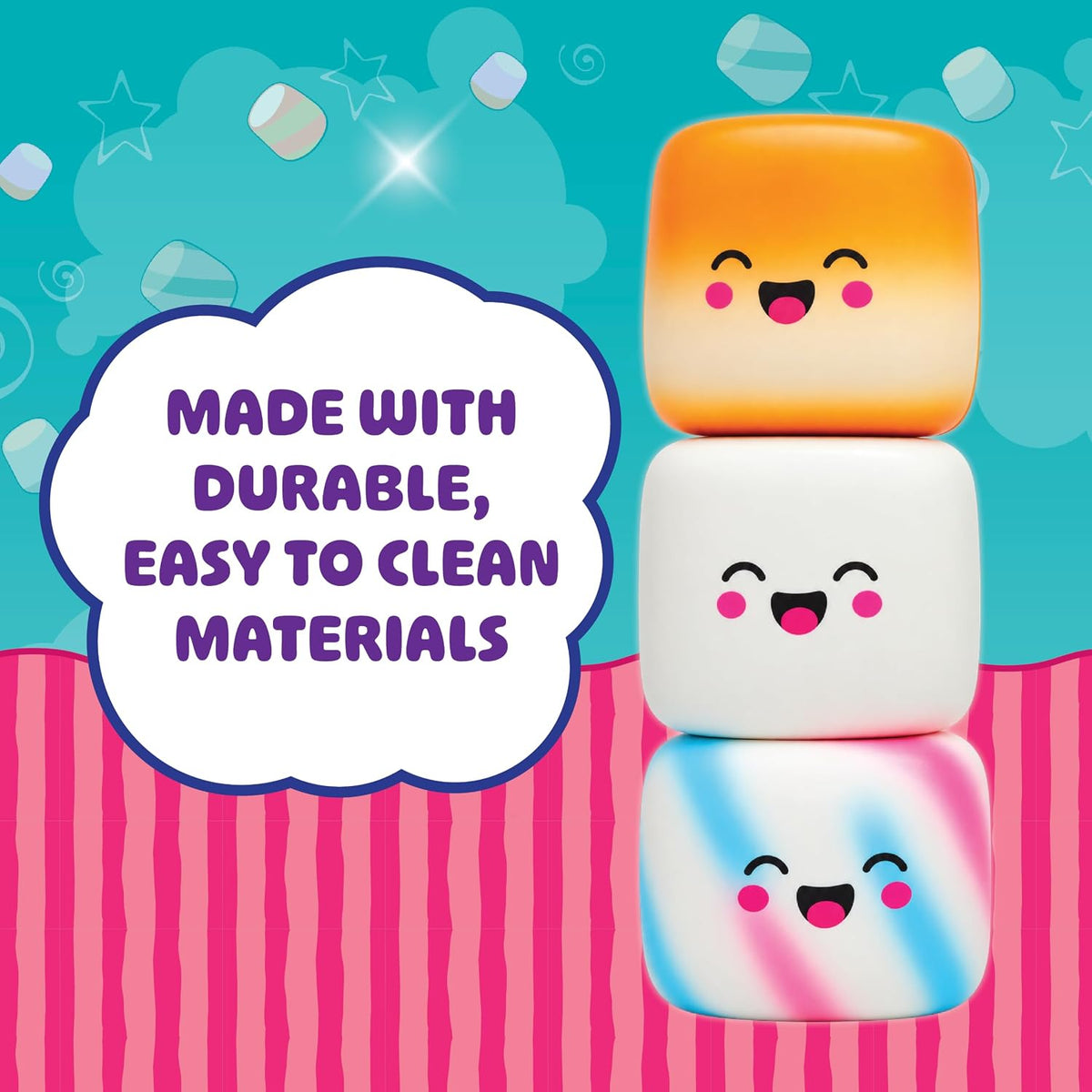 available in single-flavor packs (sweet, toasted, or cotton candy) for individual preferences or gifting