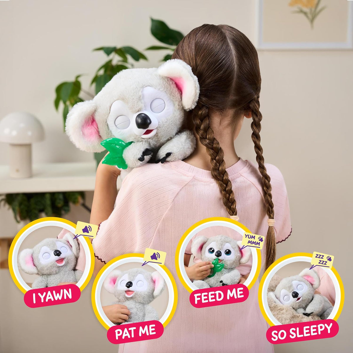 available in two character variants (koala kiki and a monkey) within the my baby pet series