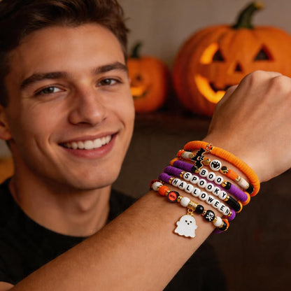 available in two color variants: orange/black/purple and red/green/white