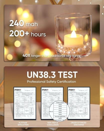 available in two light tones (warm white and bright amber) and four pack sizes (12, 24, 50, 100)