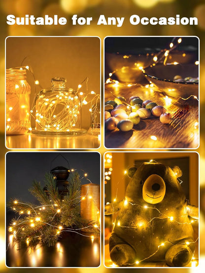 Avaspark Dimmable Starry String Lights 3-Pack 78FT – Soft Glow Decor for Fireplace Mantel, Shelves, and Cozy Evenings