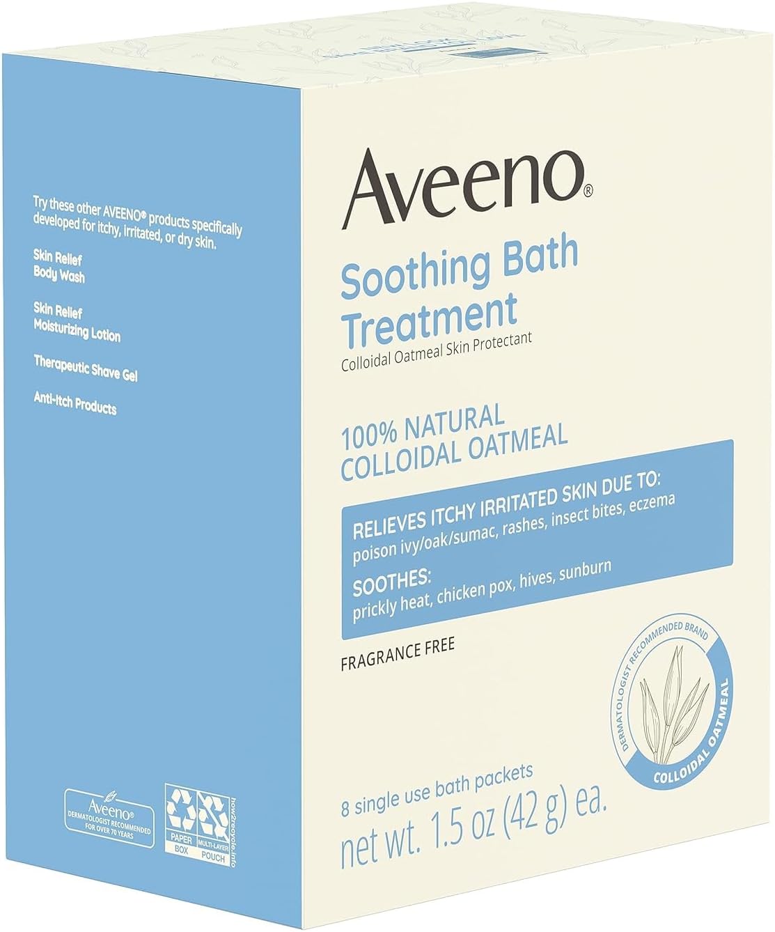 Aveeno Natural Oatmeal Bath Soak Gift Set – Thoughtful Dermatologist-Recommended Care for Sensitive Skin
