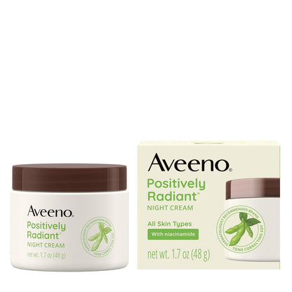 Aveeno Positively Radiant Prestige Night Cream – High-Performance Niacinamide Treatment for Polished Complexion