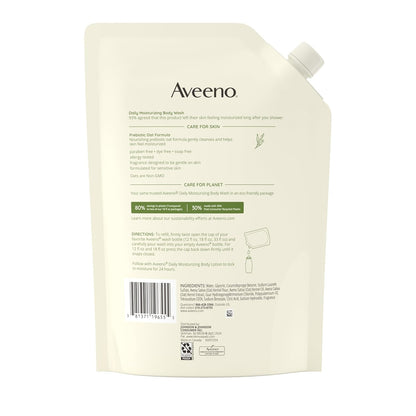 Aveeno Sensitive Skin Body Wash – Streamlined Multi-Use Cleanser, No Unnecessary Ingredients