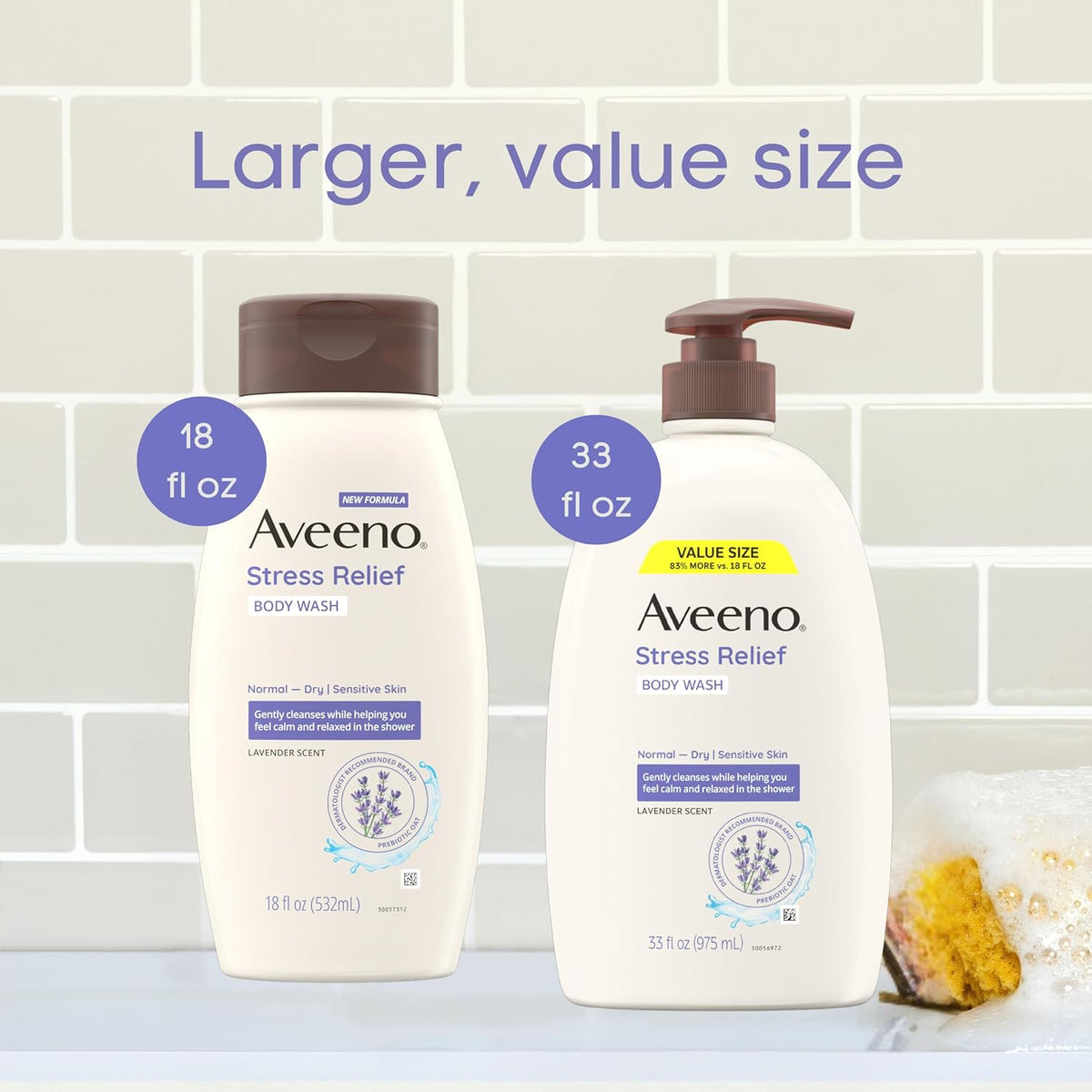Aveeno Stress Relief Shower Gift – Luxury Self-Care Present for Mom or Best Friend