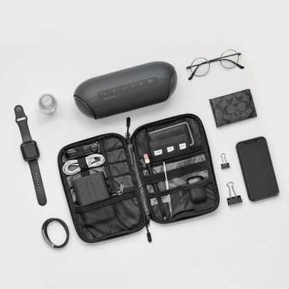 BAGSMART Electronics Pouch – Less-Is-More Cable Management, Neutral Tone Travel Companion