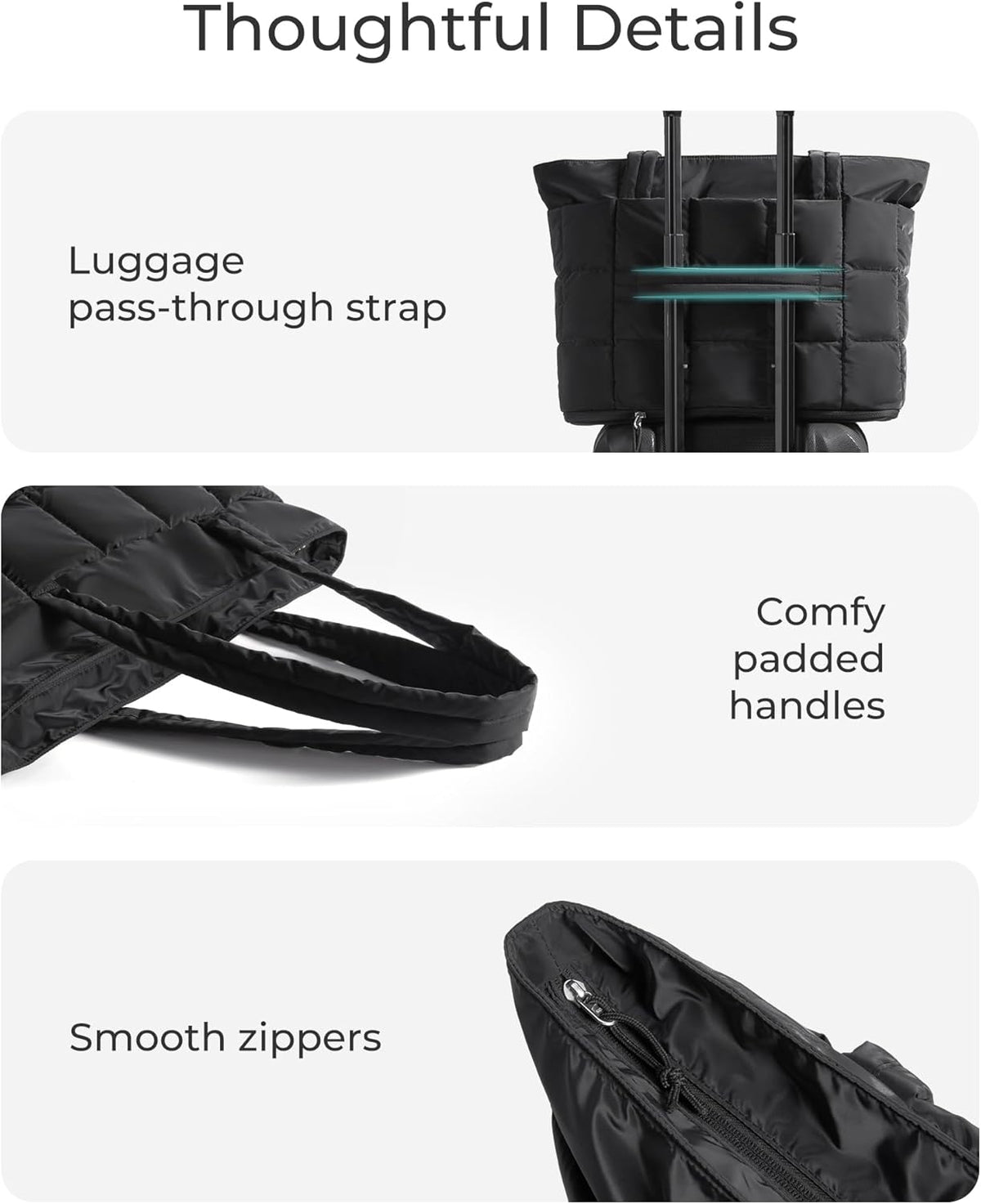 BAGSMART Expandable Tote – Structured Work Bag for Coworking Spaces and Coffee Shop Focus Sessions