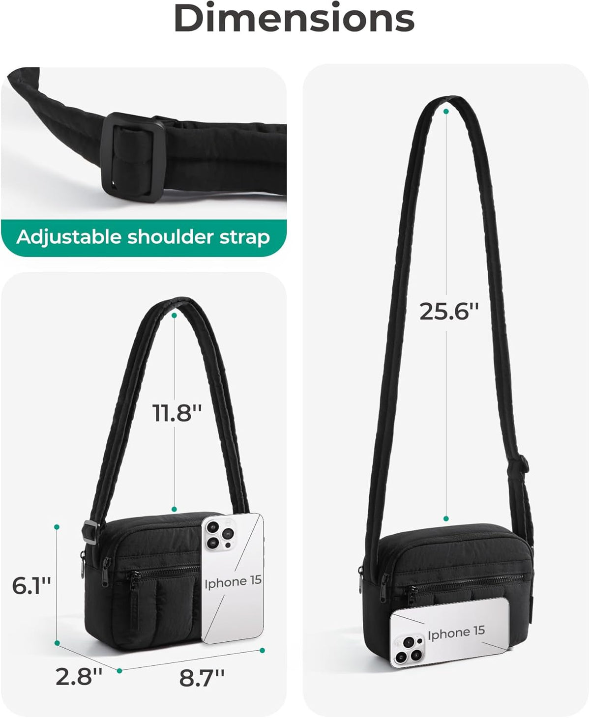 BAGSMART RFID-Blocking Travel Purse for Women – Theft-Resistant Crossbody with Lockable Zippers
