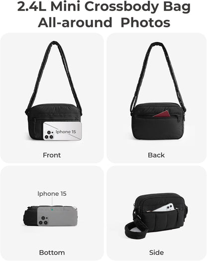 BAGSMART RFID-Blocking Travel Purse for Women – Theft-Resistant Crossbody with Lockable Zippers