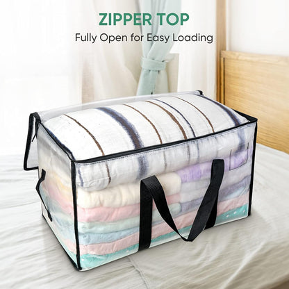 BALEINE Zippered Moving Totes – Garage and Shed Storage for Camping Supplies, 6-Pack