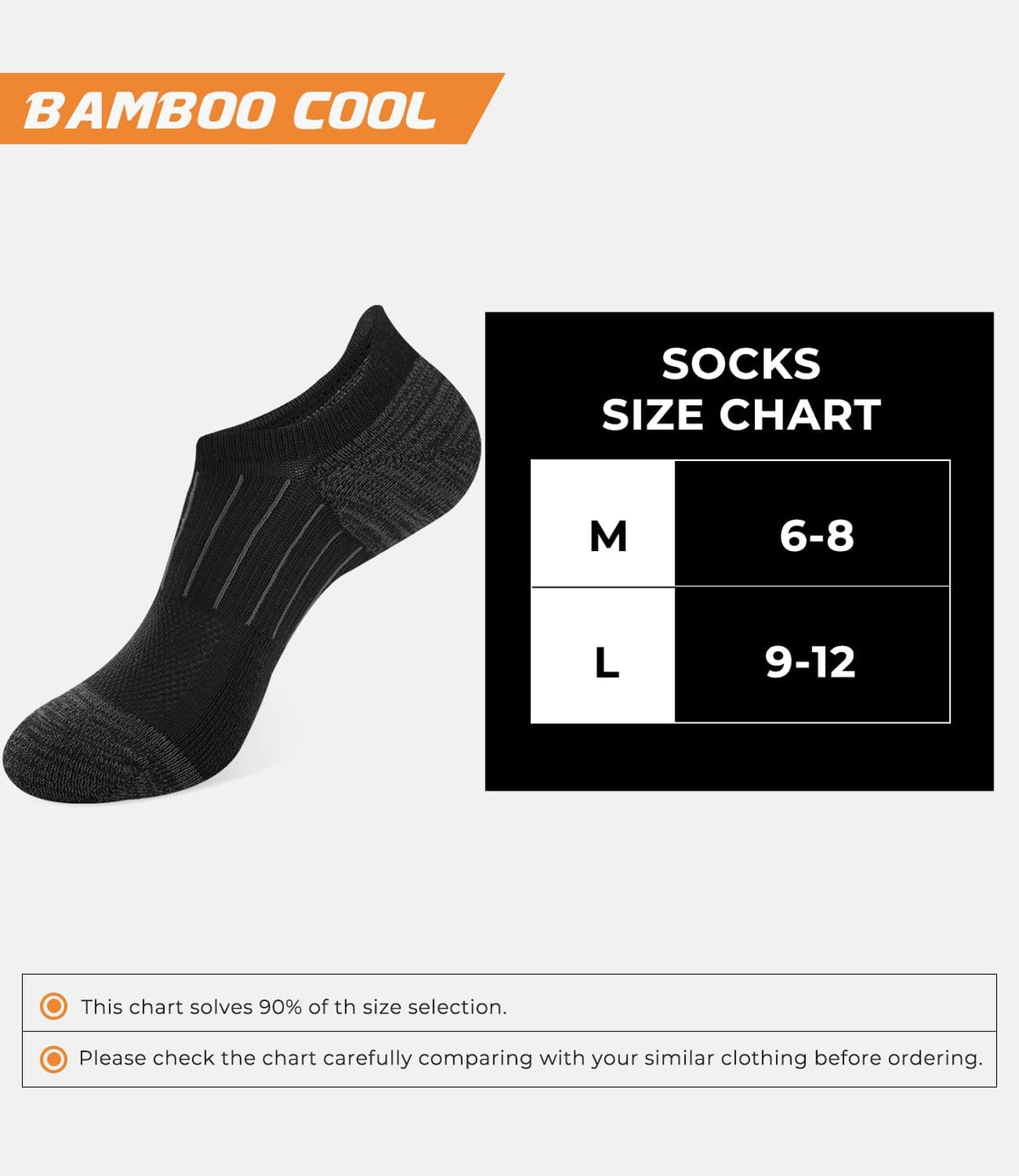 BAMBOO COOL Invisible Sock 6 Pack – Clean Low-Cut Silhouette for Loafers and Slip-Ons