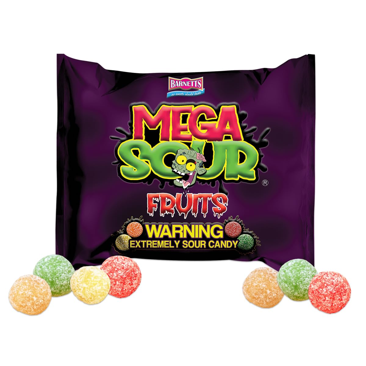 Barnetts Mega Sour Candy Fruits 200g – Gift Box Sweet Selection for Sour Lovers, Handmade in Britain Since 1892