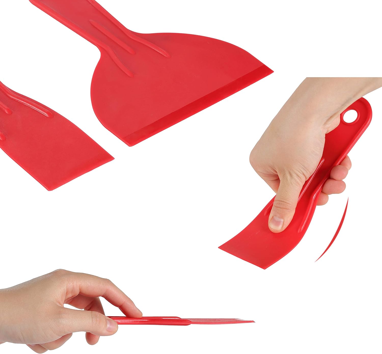 Bates Plastic Putty Knife Variety Pack - Dorm Room Wall Repair Kit, Edge-Safe Scraper for Student Spaces