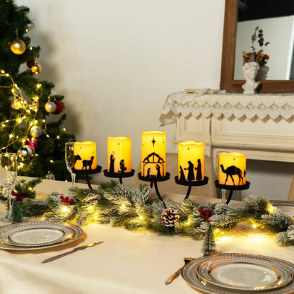 battery powered (2 aa per candle) with 500+ hour runtime and cordless placement freedom
