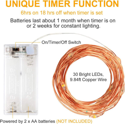 battery powered by 2 aa cells lasting ~1 month on timer mode