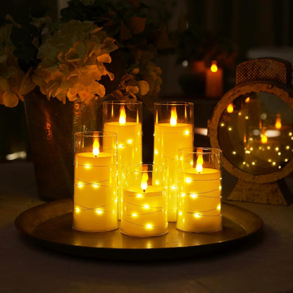 battery powered by 2 aa per candle (not included), rated 300+ hours with quality batteries