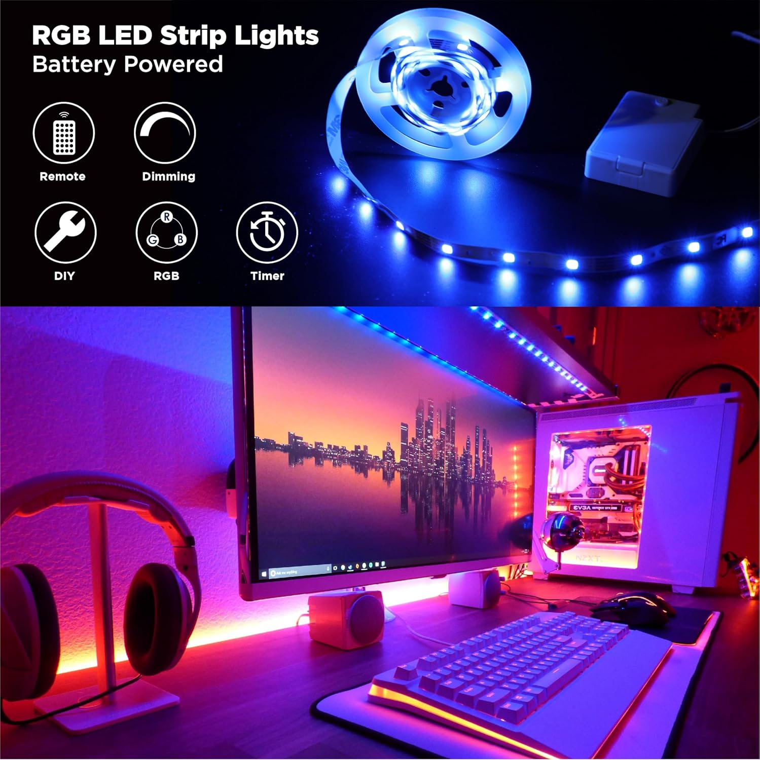 battery powered by 3 x aa cells (no wiring or outlet required)