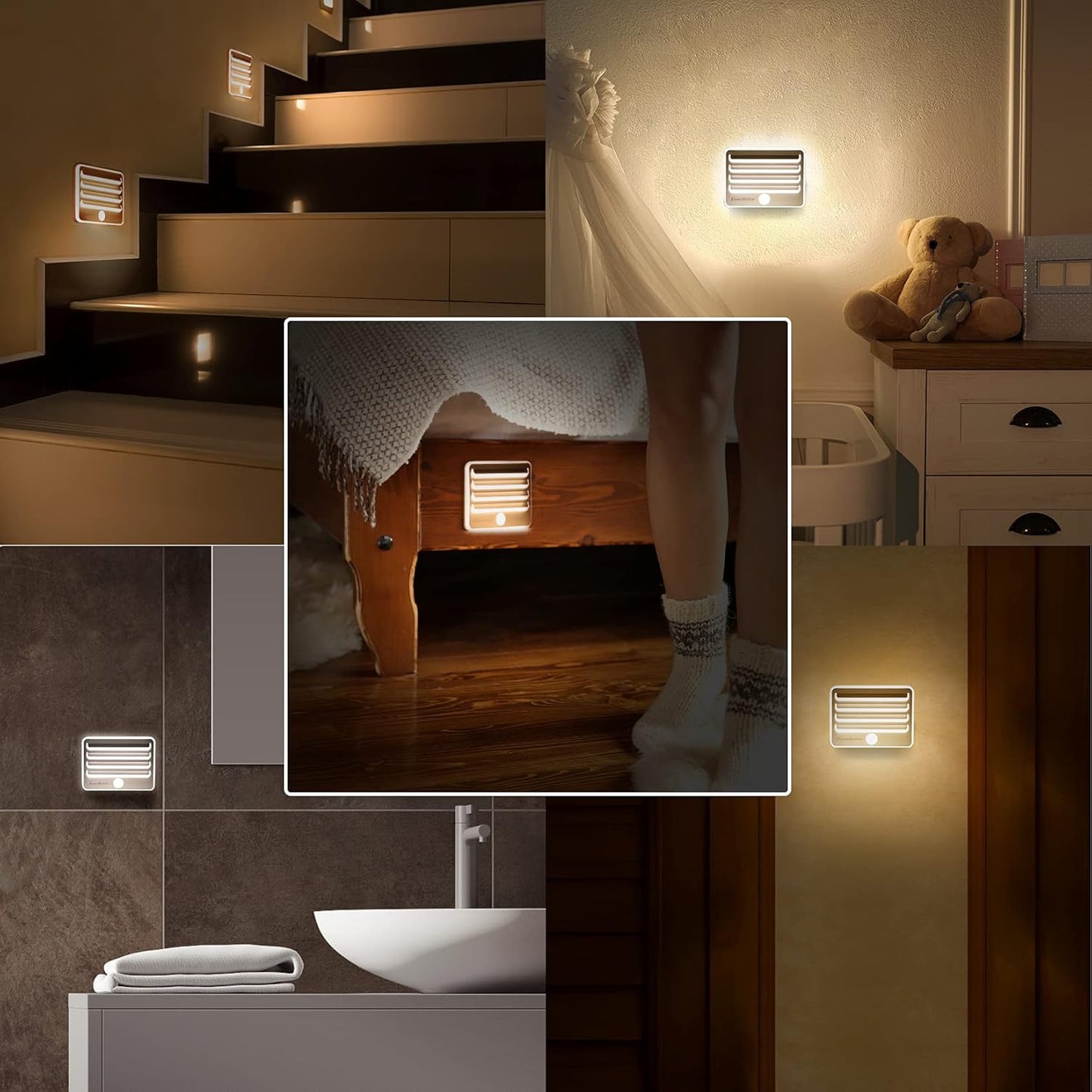 battery-powered design requiring 3 aa batteries per light (9 total included), 13.5v output