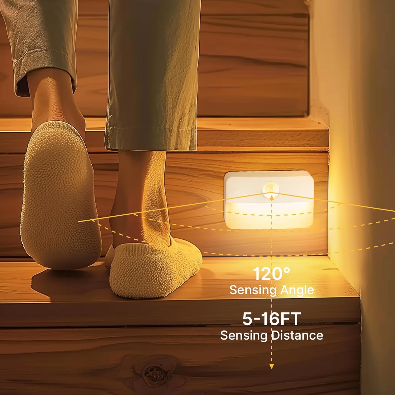 battery-powered design running on 3 aaa batteries per unit (no outlet required)