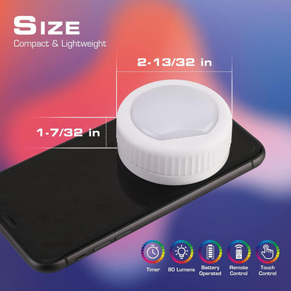 battery-powered with 9 aaa batteries included (3 per puck in 3-pack)