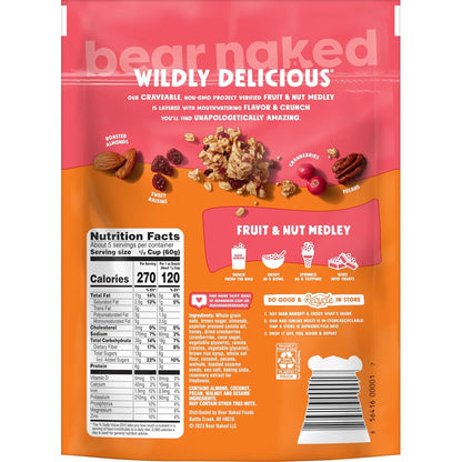 Bear Naked Granola Mix – Compact Hiking Snack with Whole Nuts and Dried Fruit, 12oz Pouch